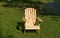 Wooden chair at the water edge