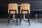 Wooden chairs black steel structure interior decoration