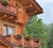 Wooden chalet  in traditional alpine architecture