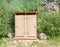 Wooden changing room on the beach at Janicuv vrch mine