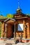 Wooden chapel at source of holy Reverend Ilya Muromets in the village Karacharovo near Murom, Russia