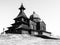 Wooden chapel on the top of Radhost Mountain in Beskids