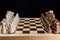 Wooden chess, the beginning of the game is the debut.