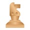 Wooden chess piece Horse