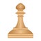 Wooden chess piece Pawn