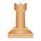 Wooden chess piece Rook