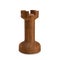 Wooden chess rook 3d rendering