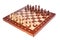 Wooden Chessboard with peaces ready to play