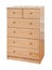 Wooden chest of drawers, with cl