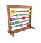 Wooden Children Abacus Toy for Learn Counting on a white background 3d Rendering