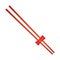 Wooden chopsticks in red design