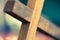 Wooden Christian Cross Closeup