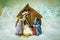 Wooden christmas crib