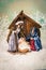 Wooden christmas crib