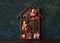 Wooden Christmas decorative house