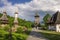 Wooden church of Barsana monastery. Maramures region