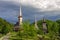 Wooden church of Barsana monastery. Maramures region