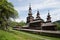 Wooden church of the Protection of the Most Holy Mother of God from Mikulasova, located in Bardejov, Slovakia