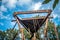 Wooden climbing tower for recreation