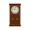 Wooden clock antique isolated icon