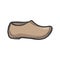 Wooden clogs. Vector illustration decorative design