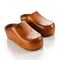 Wooden Clogs on white background