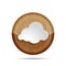 wooden cloud icon