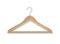 Wooden coat hanger clothes hanger .Realistic vector clothes coat wooden hanger close up isolated on background. Design