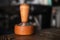 Wooden coffee tamper