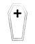 Wooden coffin cross death funeral