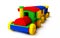 Wooden Colorful Toy Train in 3D