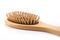 Wooden comb brush with lost hair