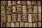 Wooden corks from wine bottles