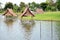 Wooden cottage water settlement