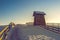 Wooden cottage in winter.