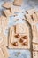 Wooden counting and writing trays - learning resource for educating littles on number writing, fine motor skills, hand eye