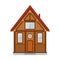 Wooden Country House. Vector