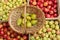 Wooden crate box full of fresh apples