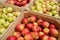 Wooden crate box full of fresh apples