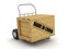 Wooden crate with Made in China on Hand Truck. Image with clipping path