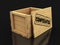 Wooden crate with stamp Confidential. Image with clipping path