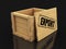 Wooden crate with stamp Export. Image with clipping path