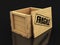 Wooden crate with stamp Fragile. Image with clipping path