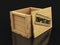 Wooden crate with stamp Import. Image with clipping path