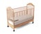 Wooden crib baby on white background. 3d rendering