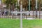 A wooden cross on a grave at the Berlin Wall Memorial in Berlin Germany