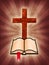 Wooden Cross With Holy Bible 