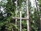 Wooden Cross in Poland with Writing