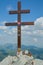 Wooden cross on top of the Krivan peak