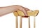 Wooden crutches. Medical assistance and rehabilitation. Isolated objects